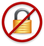 No padlock icon