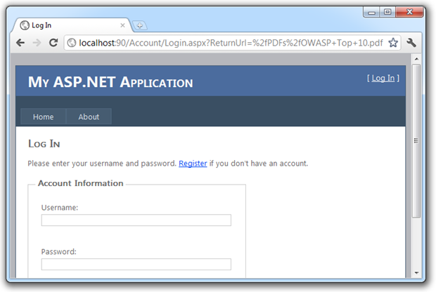 Requesting a PDF in a protected path causes the IIS 7 integrated pipeline to challenge the user