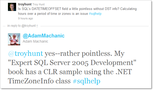 Recommendation to use the CLR in SQL by Adam Machanic