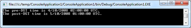 .NET applying the wrong logic to DST in 2008