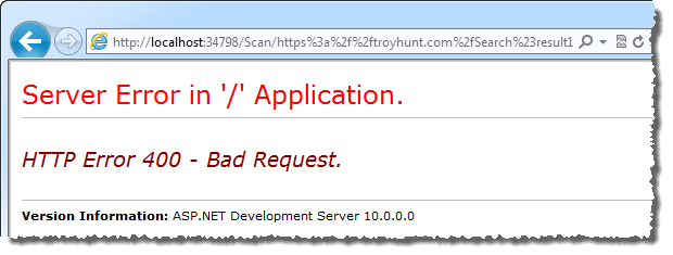 Encoded route causing an HTTP 400 in Casini