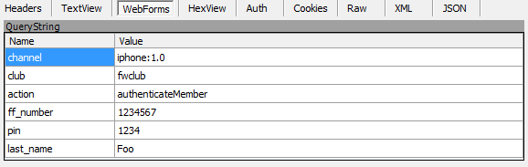 Qantas logon query string parameters