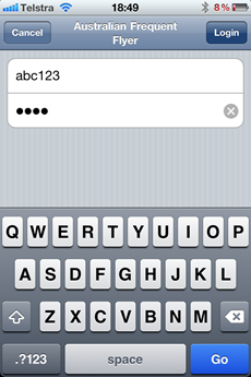 Australian Frequent Flyer iPhone app