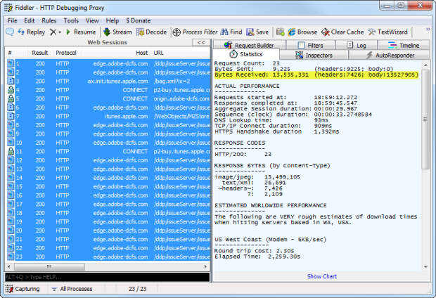 EVO magazine HTTP requests