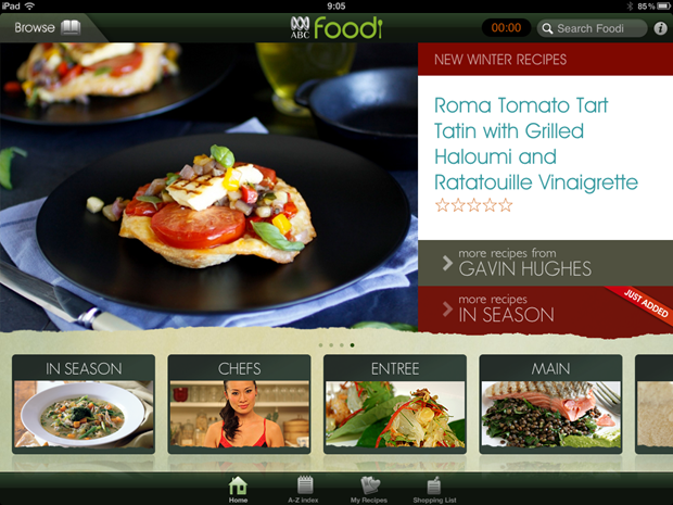 ABC Foodi app on iPad