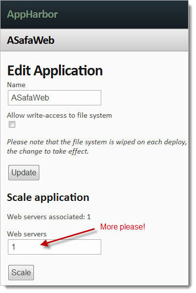 Scaling out AppHarbor with an adiditonal web server