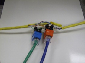 A network cable wiretap