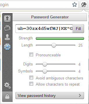 Creating a strong password with 1Password