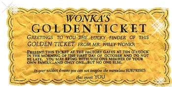 Wonka's golden ticket