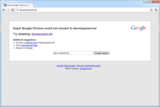 davesquared.net not loading