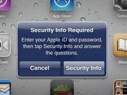 Apple asking for additional security info