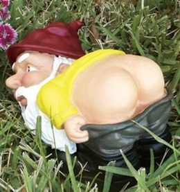 Gnome showing his arse