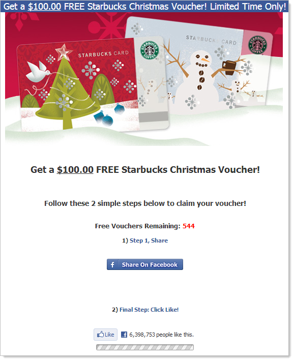 Same scam running at starbucksoffers.net