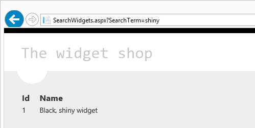 Search term in the query string