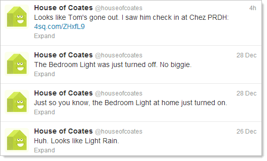 Twitter timeline of @TheHouseOfCoates