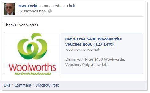 Get a Free $400 Woolworths voucher Now. (127 Left)