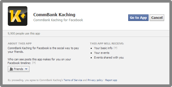 Authorising the Kaching app