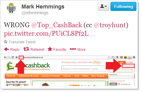 WRONG @Top_CashBack (cc @troyhunt) pic.twitter.com/PUiCL8Pf2L