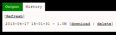 Viewing the tcpdump history