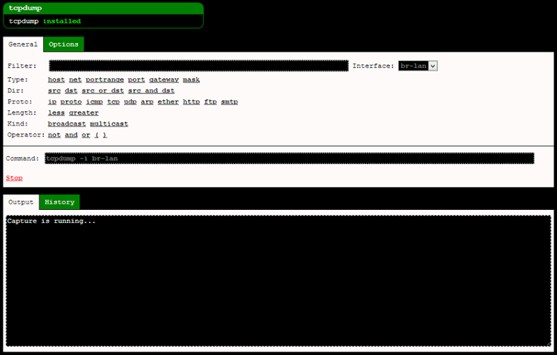 Capturing TCP traffic using tcpdump