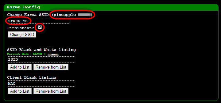 Changing the SSID