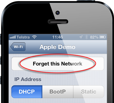 "Forget this Network" on the iPhone 5