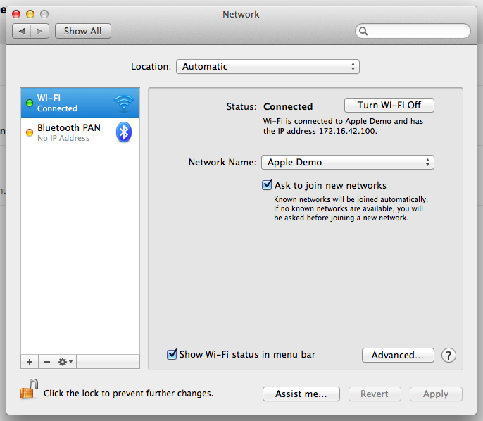 Viewing network properties in Mac OSX