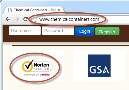 Chemical Containers logon with no HTTPS