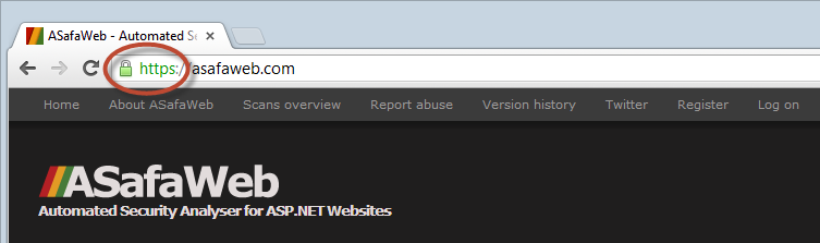 A website with an HTTPS scheme