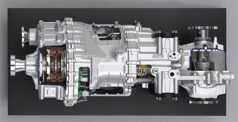 Top view of gearbox