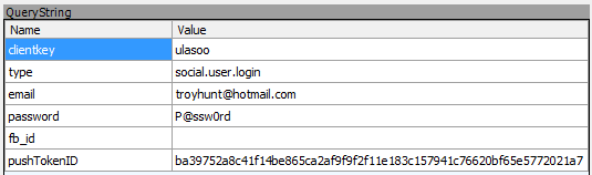 Credentials posted by Lasoo over an insecure connection