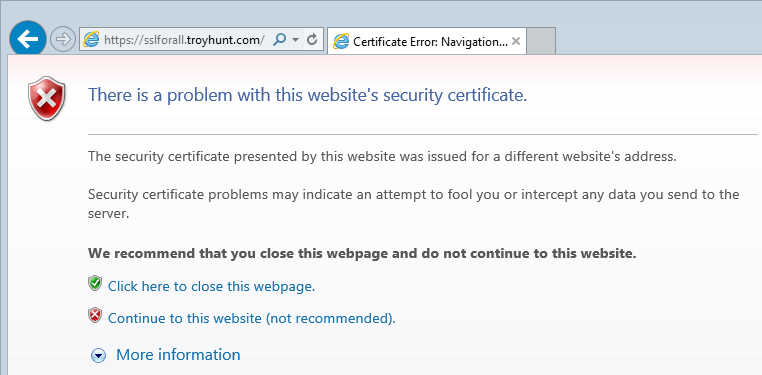 Certificate error loading the site over HTTPS