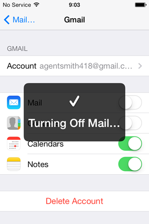 Disabling the original Gmail account