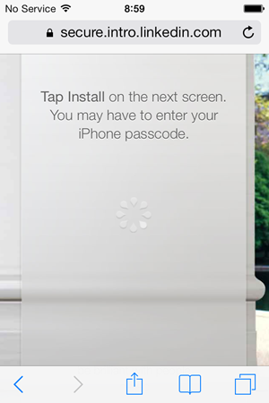 Tap to "install" Intro