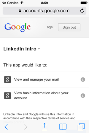 LinkedIn will have access to view and manage mail