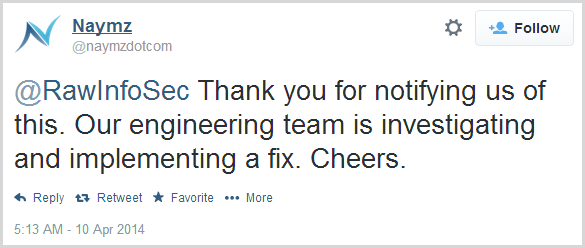 @RawInfoSec Thank you for notifying us of this. Our engineering team is investigating and implementing a fix. Cheers.