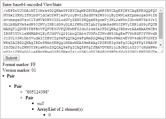 Pasting view state into the decoder