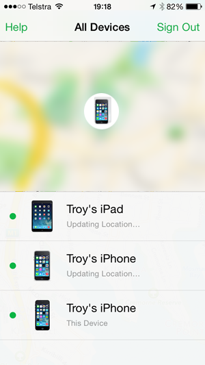 Devices managed by iCloud account