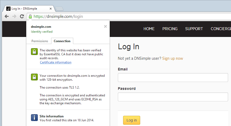 SSL - check. Not hard, is it?