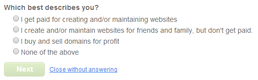 Need another option: Getting pissed off with all these questions