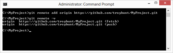 Adding a git remote