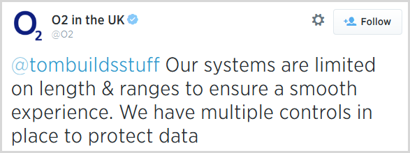 @tombuildsstuff Our systems are limited on length & ranges to ensure a smooth experience. We have multiple controls in place to protect data