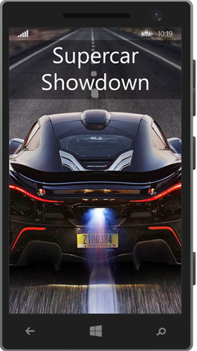 The Supercar Showdown mobile app