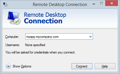 Establishing a Remote Desktop Connection