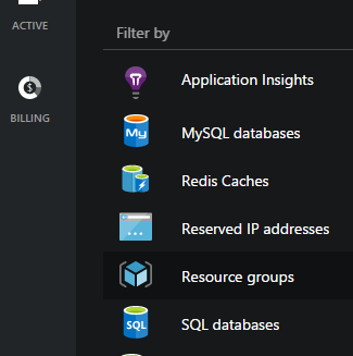 Finding Resource Groups in the portal
