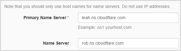 Setting name servers in DNSimple to point to CloudFlare
