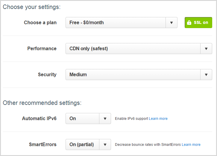 Required data to create a new free plan