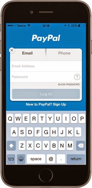The PayPal app
