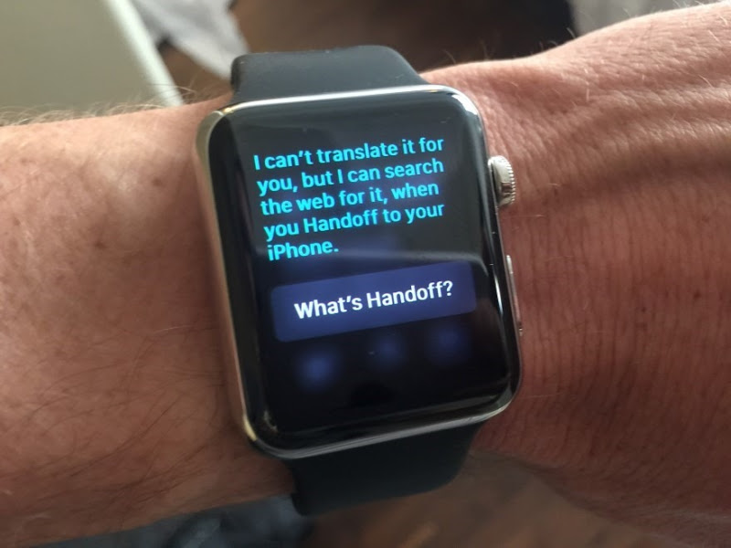 Siri advisin to handoff to the phone