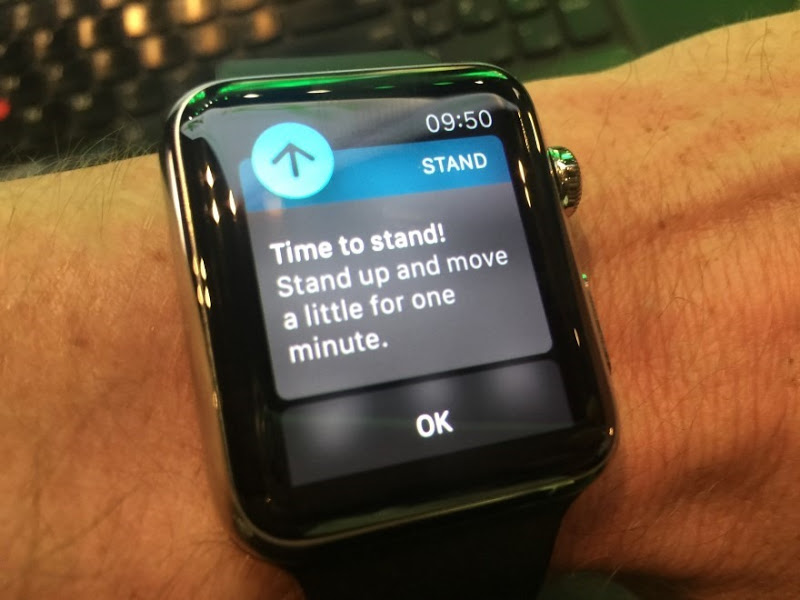 Watch telling me to stand while I was already standing
